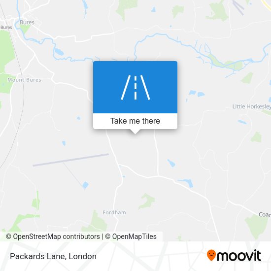 Packards Lane map