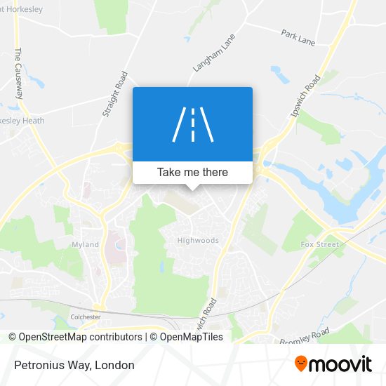 Petronius Way map