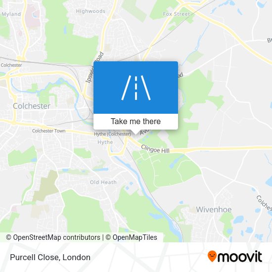 Purcell Close map