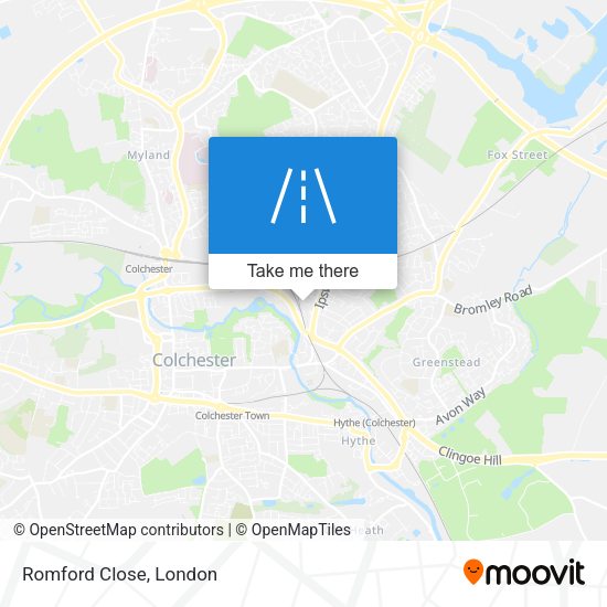 Romford Close map