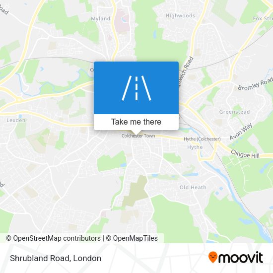 Shrubland Road map