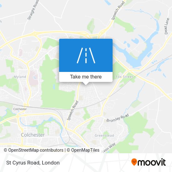 St Cyrus Road map