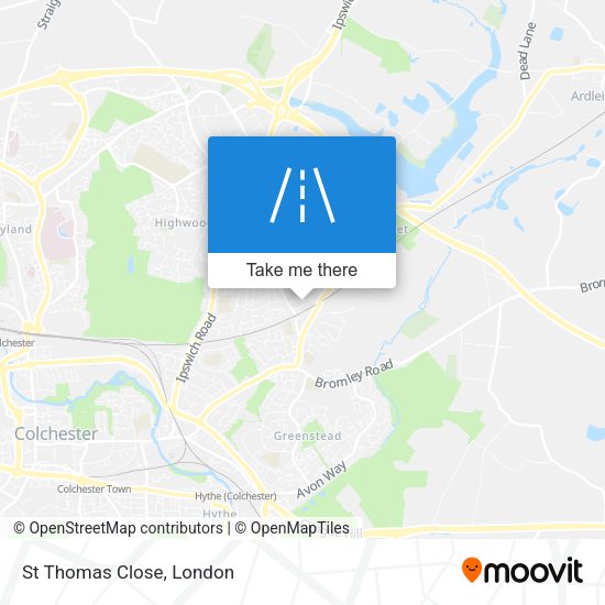 St Thomas Close map