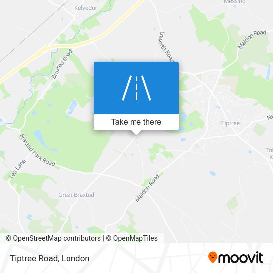 Tiptree Road map