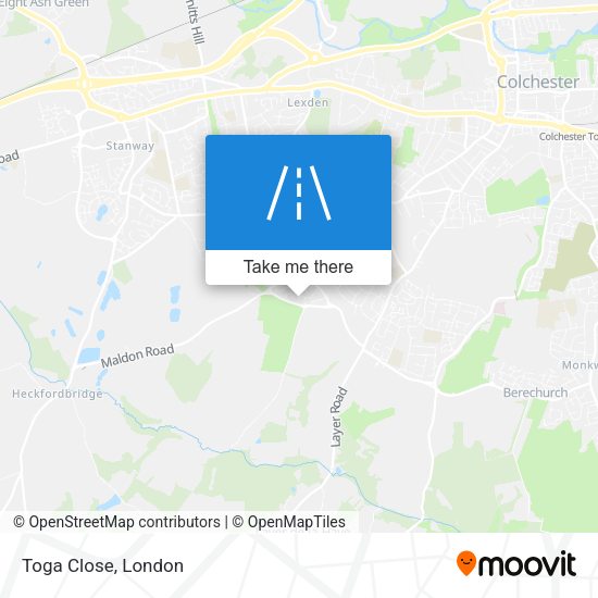 Toga Close map
