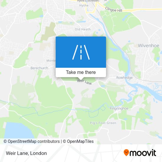 Weir Lane map