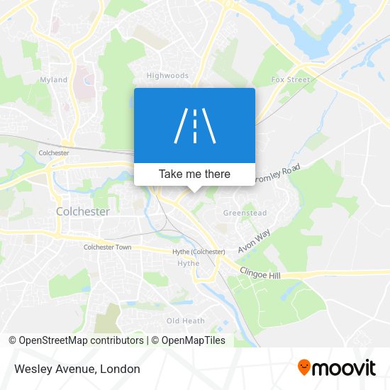 Wesley Avenue map