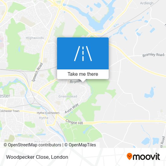 Woodpecker Close map
