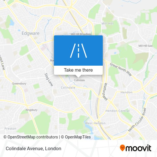 Colindale Avenue map