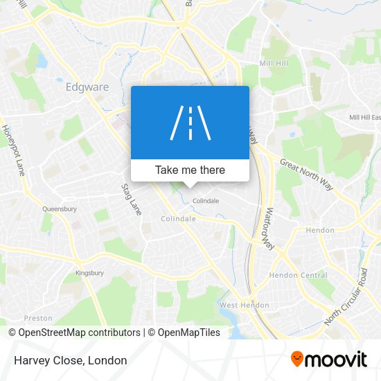 Harvey Close map