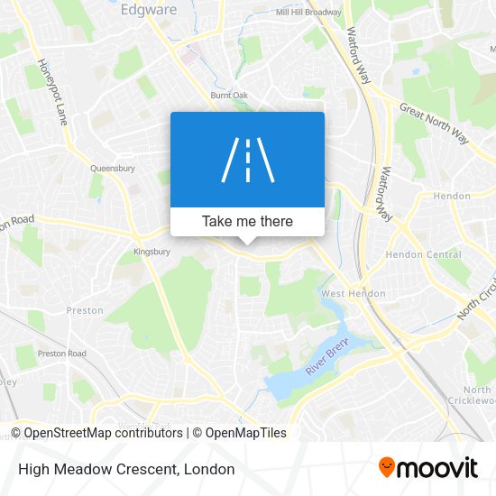 High Meadow Crescent map