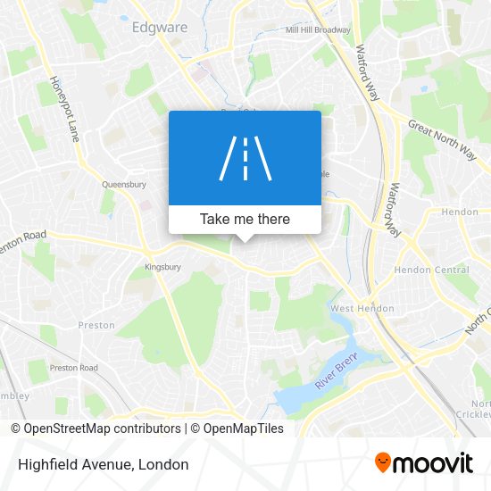 Highfield Avenue map
