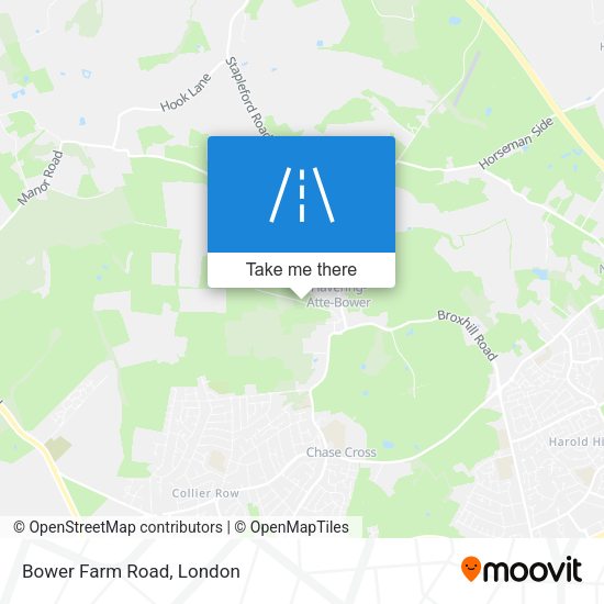 Bower Farm Road map