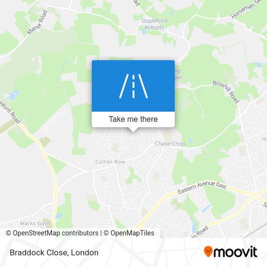 Braddock Close map