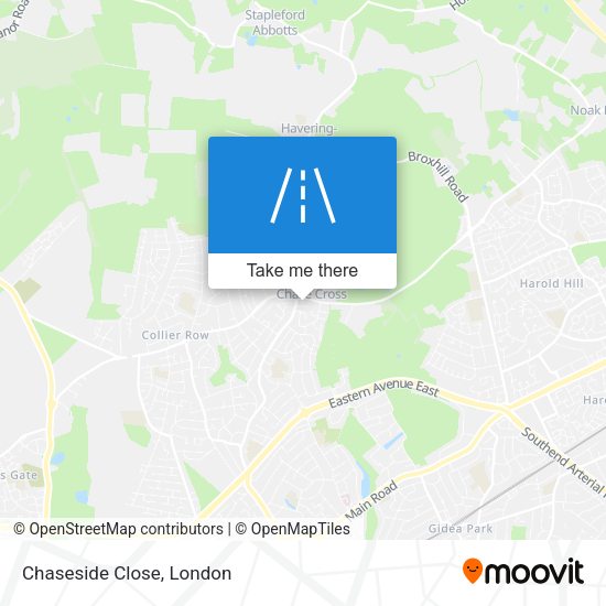 Chaseside Close map