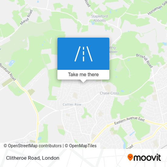 Clitheroe Road map