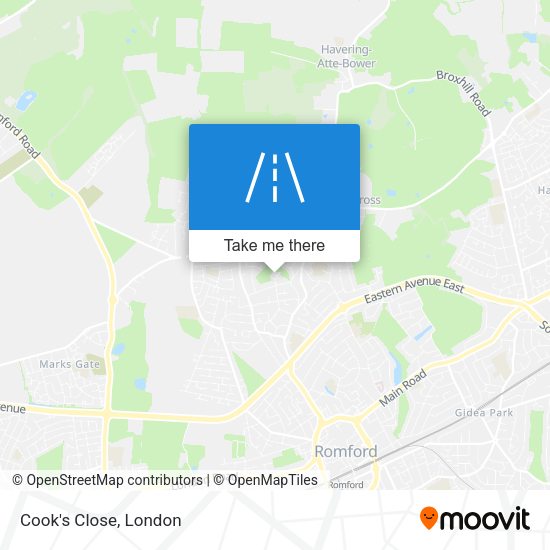 Cook's Close map