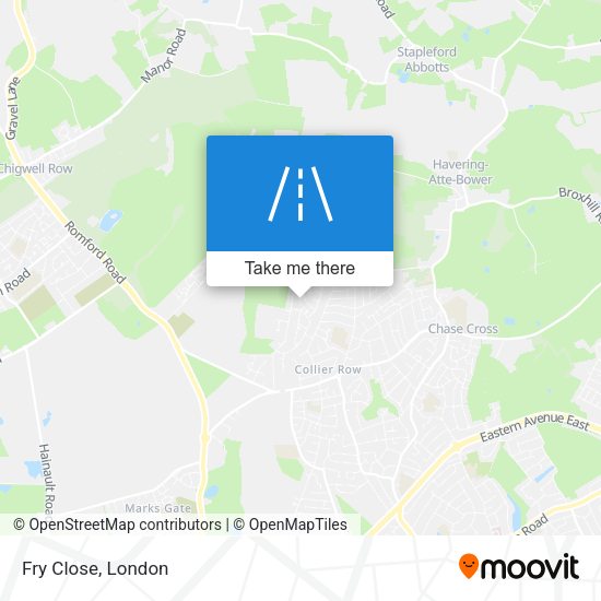 Fry Close map