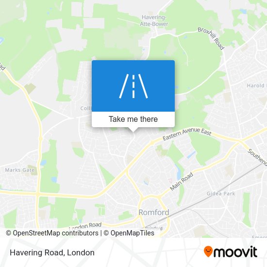 Havering Road map
