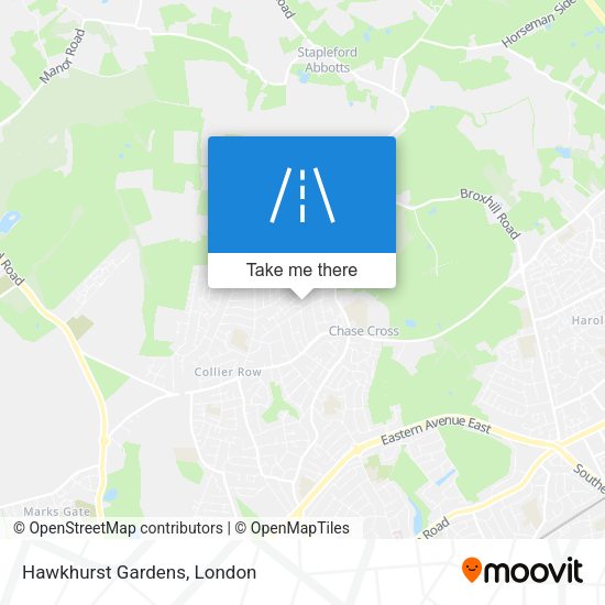 Hawkhurst Gardens map