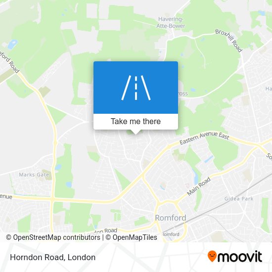 Horndon Road map