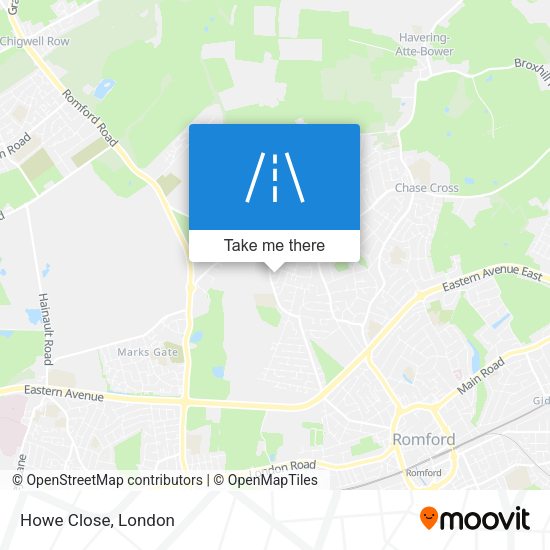 Howe Close map