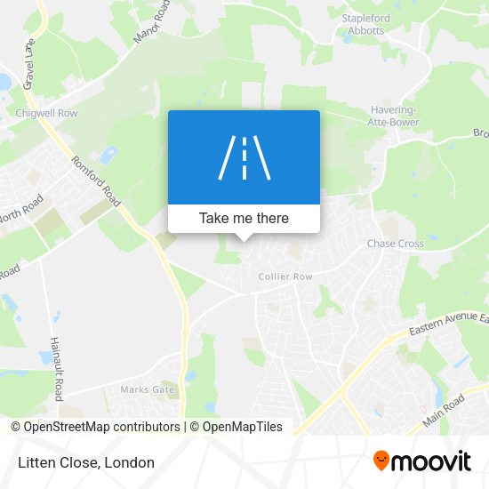 Litten Close map