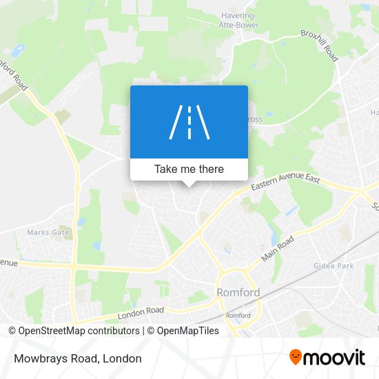 Mowbrays Road map