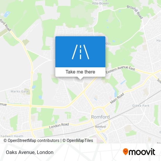 Oaks Avenue map