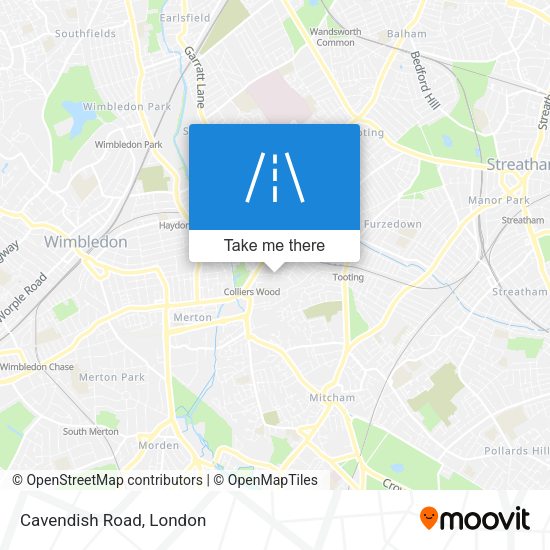 Cavendish Road map