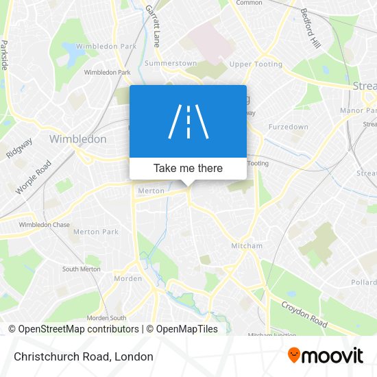 Christchurch Road map