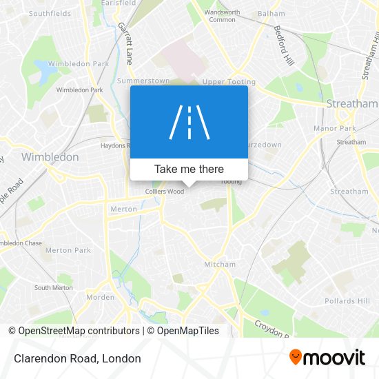 Clarendon Road map