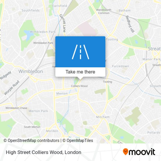 High Street Colliers Wood map