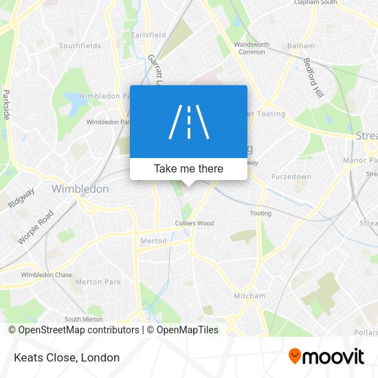 Keats Close map