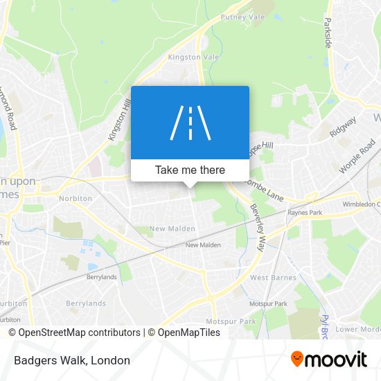 Badgers Walk map