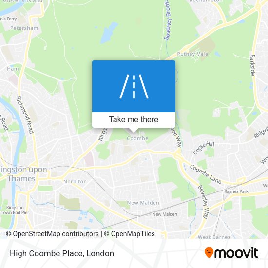High Coombe Place map