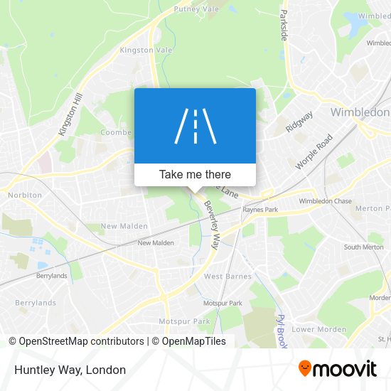 Huntley Way map