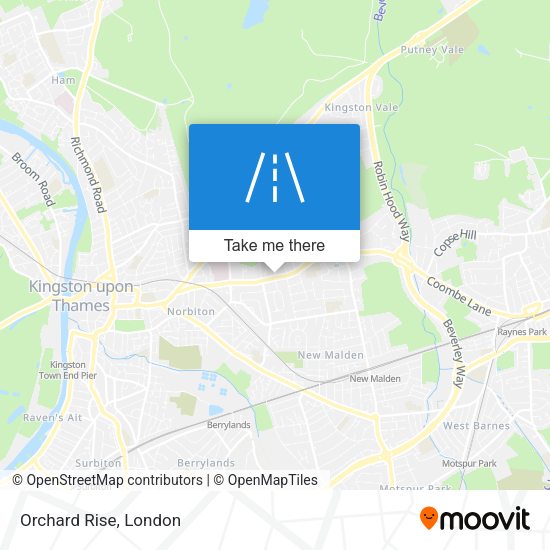Orchard Rise map