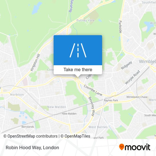 Robin Hood Way map