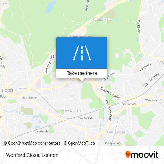 Wonford Close map