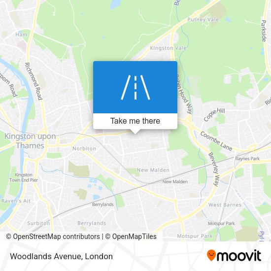 Woodlands Avenue map