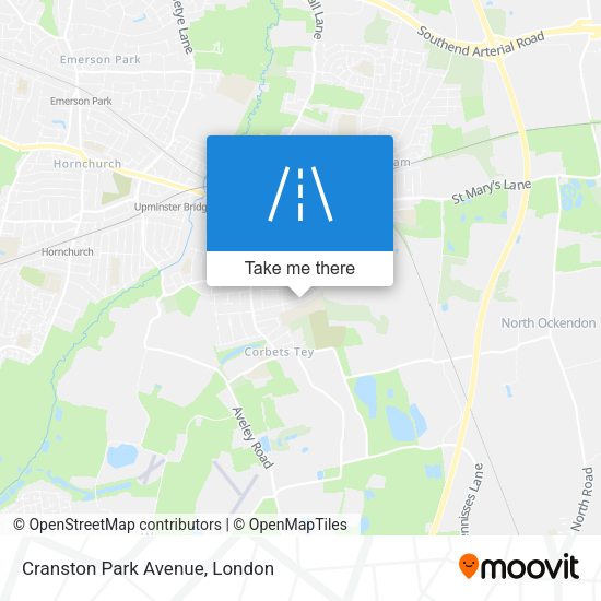 Cranston Park Avenue map