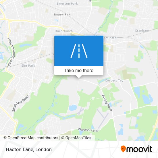 Hacton Lane map