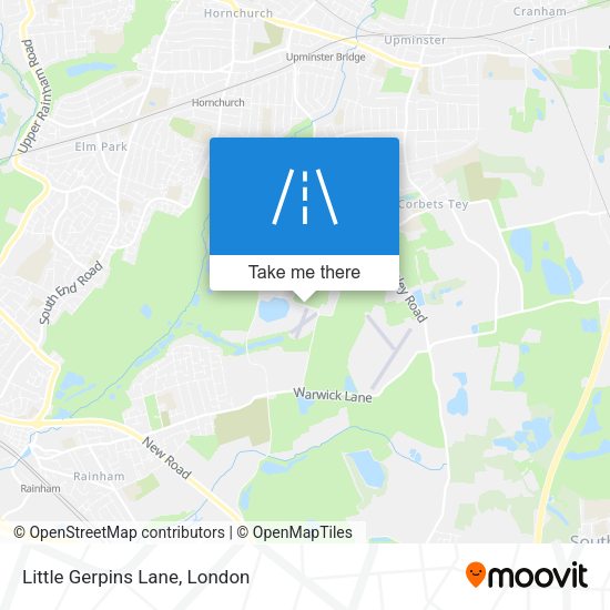 Little Gerpins Lane map