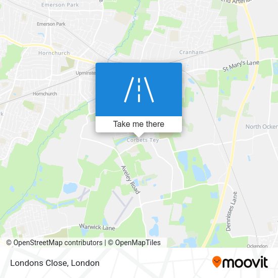 Londons Close map