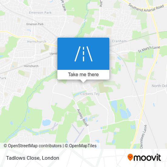 Tadlows Close map