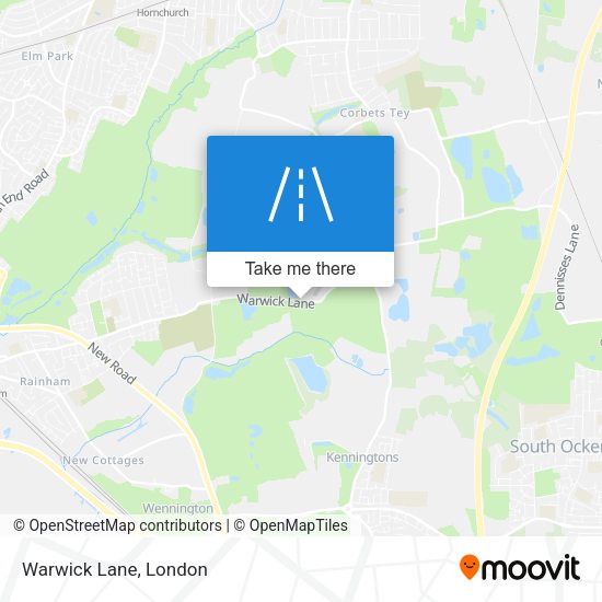Warwick Lane map