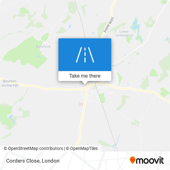Corders Close map
