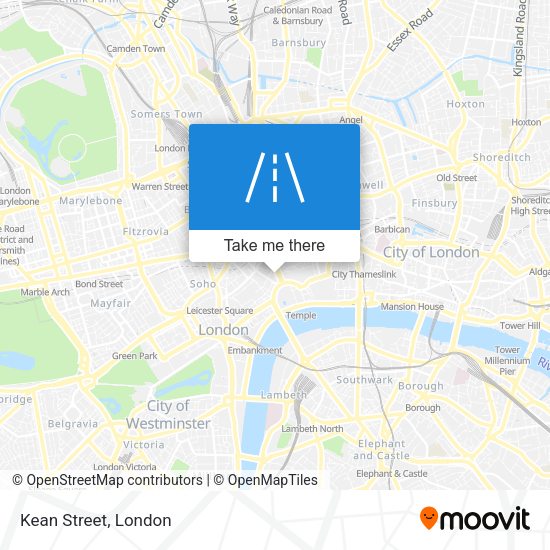 Kean Street map
