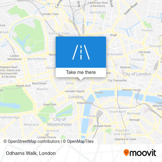 Odhams Walk map